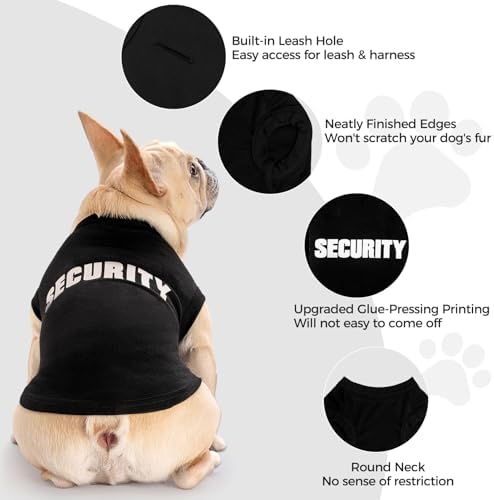 BINGPET Dog Security Shirt, Soft Cotton Puppy T-Shirt, Halloween Costumes - Image 5