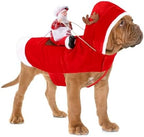 BWOGUE Santa Dog Costume, Dog Christmas Outfit, Riding Pet Costume, Size M by BWOGUEPetHome