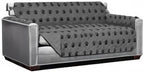 Sofa Shield® Couch Slip Covers for Dogs, Reversible Furniture Protector with Strap, Stain and Tear Resistant Cushion Cover, 70 inch Seat, Machine Washable Slipcover Pets, Cats, Paw Gray Black