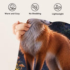 Red Fox Throw Blanket Moonlit Forest Woodland Animal Gifts 40''x50'' - Image 7