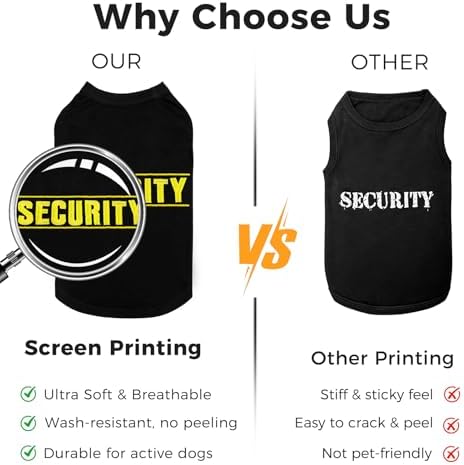 BINGPET Dog Security Shirt, Soft Cotton Puppy T-Shirt, Halloween Costumes - Image 4