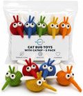 Glaciart One Catnip Cat Toys for Indoor Cats, 5 Handmade Wool Felt Mosquito Bug Toys, Natural Interactive Kitten Toys by GlaciartOne
