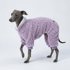 Fitwarm Turtleneck Fleece Dog Sweater Pajamas, Warm Winter Dog Clothes for Small Dogs Boy Girl, Fuzzy Pet Onesie with Feet, Lavender Purple, XL - Image 4