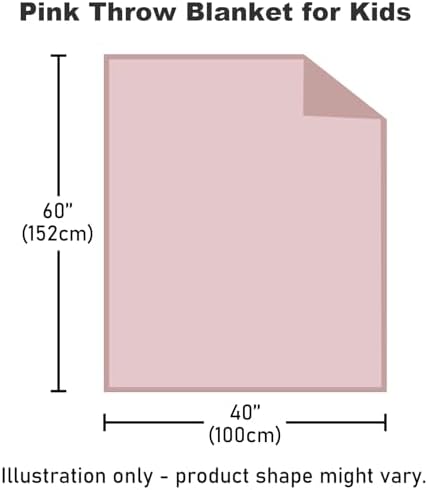 Reversible Pink Throw Blanket for Girls, 40x60 Inches - Image 3