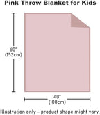 Reversible Pink Throw Blanket for Girls, 40x60 Inches - Image 3