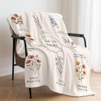 COMFAR Christian Floral Throw Blanket, Christian Gifts for Women, Baptism/Religious/Inspirational/Catholic/Encouragement/Birthday Gifts for Women, First Holy Communion Gifts for Girls 50"x 60" - Image 6