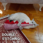 pawdaz Large Cat Toy Dino, Catnip Matatabi Silvervine Filled Help Relief Stress Interactive Indoor Cat Kicker with Bell and Smell(Pink) - Image 7