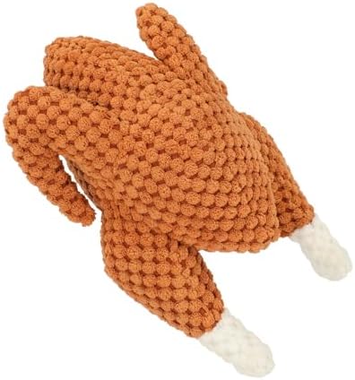BWOGUE Thanksgiving Turkey Dog Toy, Durable Squeaky Plush Dog Toys, Stuffed Pet Chew Toys Thanksgiving Interactive Pet Toys for Puppy Small Medium Dogs by BWOGUEPetHome