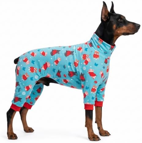 Dog Pajamas for Large Dogs, Soft Stretchy Four-Leg Dog Jumpsuit, Cozy Indoor Sleepwear, 3XL by WelcometothePAWPRINTPAL