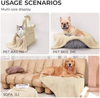 1 Pack 3 Calming Blankets Fluffy Premium Fleece Pet Blanket Soft Sherpa Throw for Dog Puppy Cat Beige Large (41" x31'') - Image 5