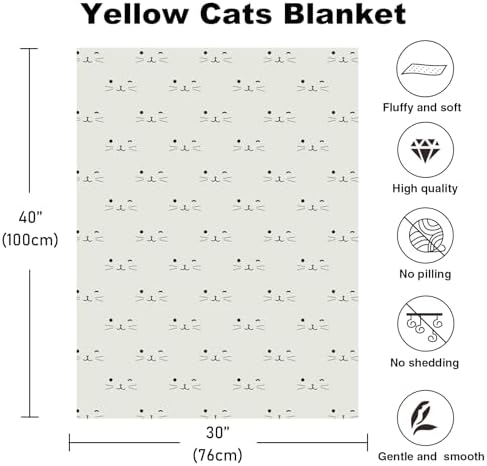 Soft Cats Throw Blanket for Girls - 30x40 Inches - Image 2