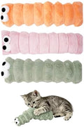 PET SHOW 3 Pack Cat Toys Pillows for Indoor Cats Kittens Soft Kicker Toy with Catnip Inside Crinkle Sounds Pet Interactive Caterpillar Plush Kitty Sticks for Play & Exercise by PETSHOW