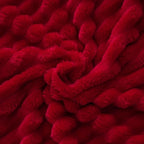 Red Fleece Throw Blanket 50”×60” for Couch Sofa Livingroom - Image 4