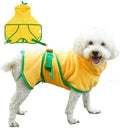 Pet Bathrobe for Dog Cat Absorbently Quick Drying Coat Cute Dogs Bath Towel Hooded Robe Adjustable Collar & Belly Strap for Pool Beach (Yellow, Small) by Foryourbabyandpet