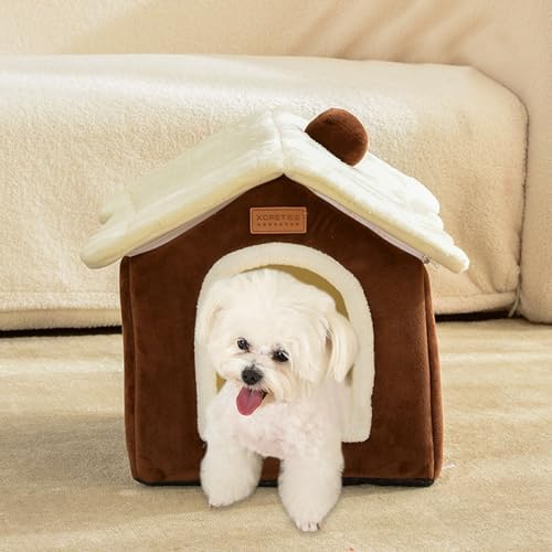 Christmas Cat Tent Cat Bed Cave (Pink, S(15.7 X 12.6 X 13.8 Inch)) - Image 4