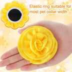 Hoteam 50 Pcs Dog Collar Flowers Bows Accessories, Yellow - Image 4