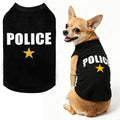 BINGPET Police Dog Shirt, Soft Cotton Puppy T-Shirt, Halloween Cop Costumes by BINGPET