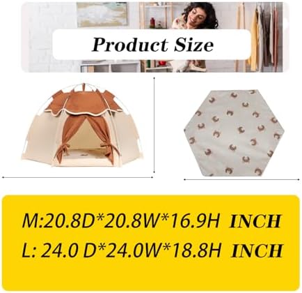 Gigreinc Cat Tent for Indoor, Indoor Dog House,Kitten Tent for Small Dogs - Image 4