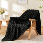 BEDELITE Black Fleece Twin Blanket for Couch Dorm Room Decor, 60x80 Inch by BEDELITE