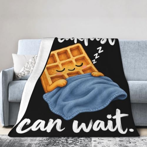 Sleepy Waffle Blanket Throw Gift for Girls Women 60"X50" - Image 4