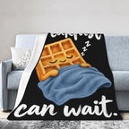 Sleepy Waffle Blanket Throw Gift for Girls Women 60"X50" - Image 4