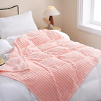 Light Pink Fleece Throw Blanket 60”×80” for Couch Sofa Livingroom - Image 2