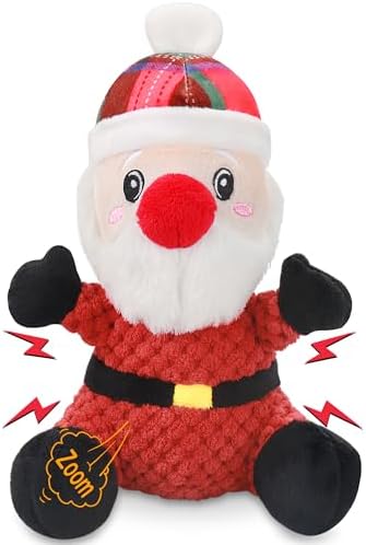 Newget Christmas Squeaky Dog Toys, Plush Dog Chew Toys with Crinkle Paper by Newget