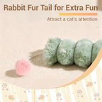3 Pack Long Cat Kicker Toys with Catnip, 14.5 Inch Plush Caterpillar Cat Toys for Indoor Cats, Interactive Kicker Toys with Rabbit Fur Tail for Biting and Play - Image 4