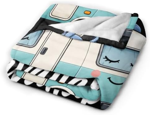 Sleepy Bus Blanket Throw Gift for Girls Women 80"X60" - Image 5