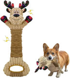 Christmas Squeaky Elk Dog Toys- Plush Tug of War Dog Toy for Large Breed- Interactive Dog Toys with Crinkle to Keep Them Busy- Training and Reduce Boredom by Unknown