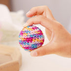 Colorfull Cats Ball Toy with Bell Inside, Hand-Knitted Woolen Yarn Cat Ball - Image 5