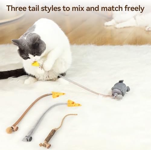 Migipaws Cat Toy Replacement Tails 3 Pack Compatible MigiMouse Cat Toy for Indoor Cats - Image 3