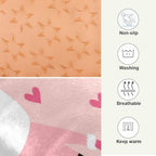 Dog Bed Mat Christmas Pink Santa Washable Anti Slip Bottom Comfy Kennel Pad Cat Crate Mat Dog Pet Pad 24 x 36 Inches - Image 4