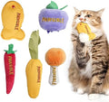 Pawsible 5 Pack Catnip Toys for Indoor Cats - 100% Organic Catnip Filled, No Cotton, Durable Teething Kicker Toys for Kittens, Food-Shaped Plush Chew Toys by Unknown