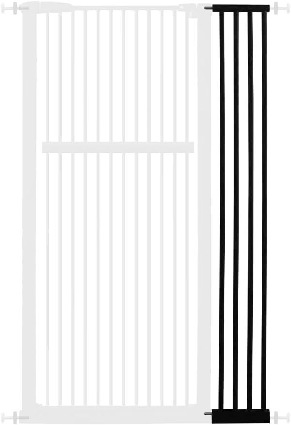 Lumizone 55.12" Extra Tall Pet Gate Extension Kit 8.27" Wide Black | Extra Tall Cat Gate for Dog Doorway Hallway Stairs Pressure Mounted 1.37" Gap No Drilling