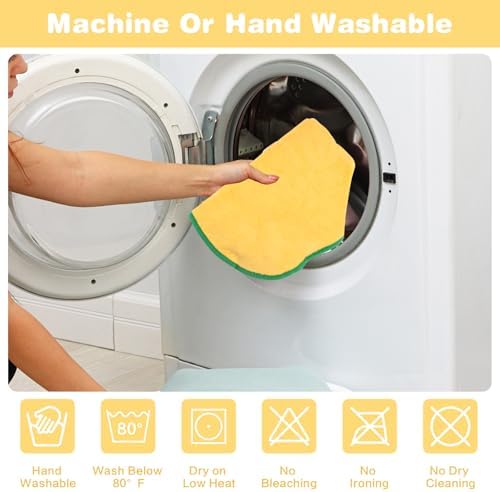 Pet Bathrobe for Dog Cat Absorbently Quick Drying Coat Cute Dogs Bath Towel Hooded Robe Adjustable Collar & Belly Strap for Pool Beach (Yellow, Medium) - Image 6