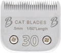 Detachable A Series 30 Blades Cat Clippers Cuts Length 1/50" - 0.5mm Japanese High Carbon Steel Cat Clipper Supplies | Cat Grooming Blade (Compatible A5 Series Clippers for Cats(30C)