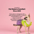 Fitwarm Monster Ruffle Dog Dress, Spooky Halloween Costumes for Small Girl Dogs, Funny Pet Outfit, Green, Purple, XXS - Image 5