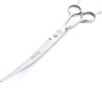 Moontay 8" Professional Dog Grooming Scissors Set of 5 with Pet Comb & Bag | Pet Grooming Chunkers Shears for Dog, Curved Dog Grooming Scissors, Thinning Shears for Dog with Grooming Comb, Silver