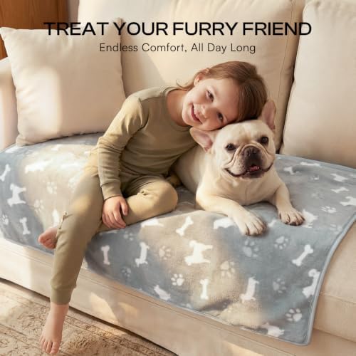 Luciphia 3 Pack Cute Dog Blankets Soft Fleece for Small Puppy Cat,23"x16" - Image 4