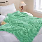 Mint Green Fleece Throw Blanket 60”×80” for Couch Sofa Livingroom - Image 3