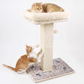 Cat Scratching Post with Bed for Indoor Adult Cats, Cat Perch,White by Unknown
