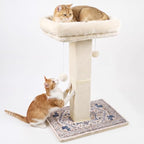 Cat Scratching Post with Bed for Indoor Adult Cats, Cat Perch,White by Unknown