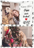 Personalized Dog Photo Blanket, Custom Puppy Photo Truck Blankets, Gift for Girls Personalized Dog Photo Lover, 30"x40" Soft Lightweight Plush Throw Blanket for Couch Bed Sofa Decoration by JUNYI