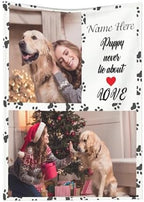 Personalized Dog Photo Blanket, Custom Puppy Photo Truck Blankets, Gift for Girls Personalized Dog Photo Lover, 30"x40" Soft Lightweight Plush Throw Blanket for Couch Bed Sofa Decoration by JUNYI