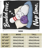 Sleepy Bowling Blanket Throw Gift for Girls Women 50"X40" - Image 7