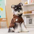Koneseve Dog Hoodie & Cat Sweater, Warm Fleece Hooded Soft Winter Sweatshirt for All Breeds, Cozy Pet Clothes, Brown, 5XL - Image 5