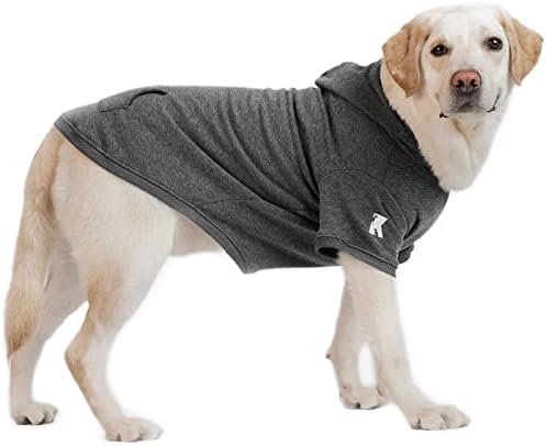 Koneseve Dog Hoodie Fleece Dog Clothes Warm Sweater with Hat for Medium Large Dogs Cat Hooded Shirt Kitten Pet Basic Sweatshirt with Pocket Doggie Soft Winter Coat Apparel (Grey; 5XL) - Image 5