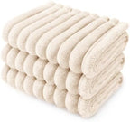 LINENLUX 1 Pack 3 Fleece Dog Blanket Soft Warm Washable for Cat Beige Small by LINENLUX