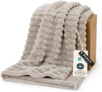 Bedsure Soft Beige Throw Blanket for Couch Decor Gifts 50"x70" by BEDSURE